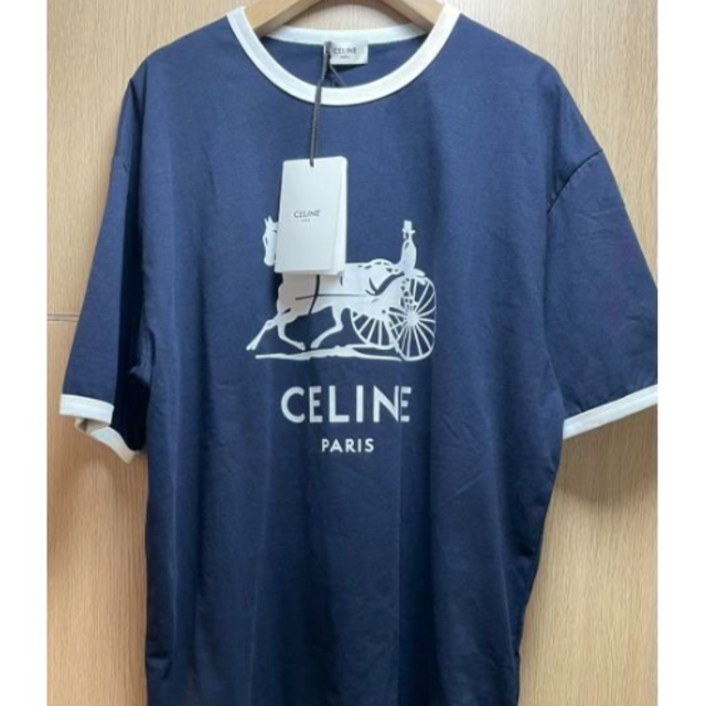 人気 新品セリーヌTシャツ レディースLサイズ ゴールド刺繍 - 通販