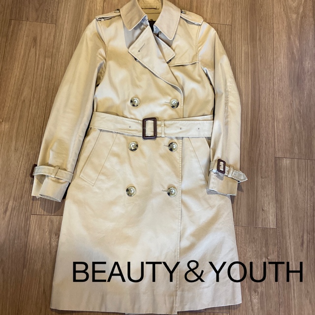 BEAUTY&YOUTH UNITED ARROWS(ビューティアンドユースユナイテッドアローズ)の値下げ♦︎トレンチコート　サイズM レディースのジャケット/アウター(トレンチコート)の商品写真