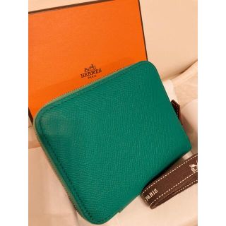 エルメス(Hermes)の【新品未使用】シルクインコンパクト　グリーン色(財布)