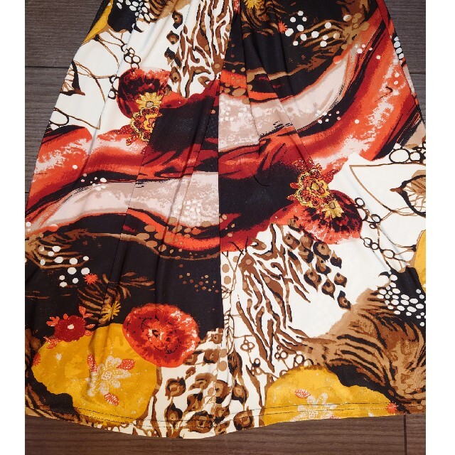 armoire caprice(アーモワールカプリス)のフランス製　NANA BAILA ナナバイラ　オレンジ　フレア　ワンピース レディースのワンピース(ひざ丈ワンピース)の商品写真