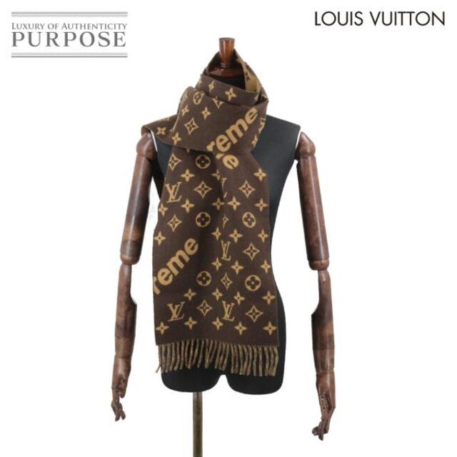 未使用 展示品 ルイ ヴィトン LOUIS VUITTON シュプリーム モノグラム マフラー ウール カシミヤ ダークブラウン ブラウン  MP1891 | フリマアプリ ラクマ