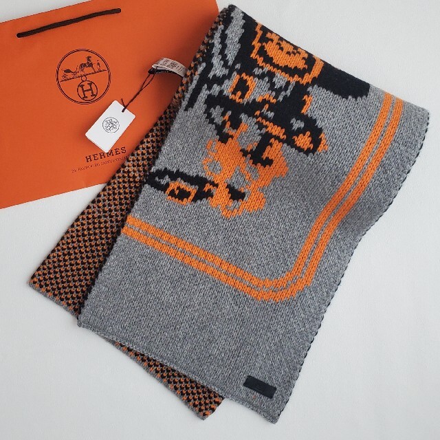 国産品 Hermes - 未使用 エルメス ニットマフラー カシミア100