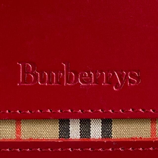 BURBERRY(バーバリー)のBurberrys バーバリーロンドン ガマ口 小銭入れ 赤 レッド チェック柄 レディースのファッション小物(コインケース)の商品写真