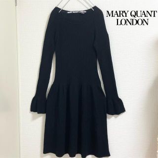 マリークワント(MARY QUANT)のマリークワント ロンドン　ニットワンピース　ブラック　日本製　かわいい(ひざ丈ワンピース)