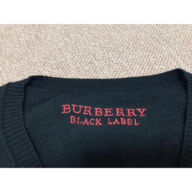 BURBERRY BLACK LABEL(バーバリーブラックレーベル)の美品☆バーバリーブラックレーベル☆ メンズニット　Lサイズ　ウール100% メンズのトップス(ニット/セーター)の商品写真