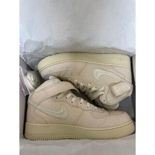 NIKE - Stussy Nike Air Force 1 Mid Fossil Stone