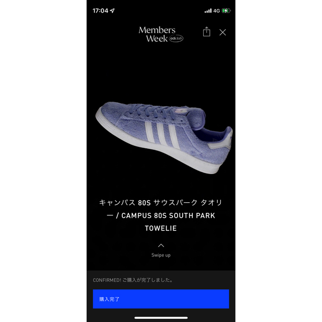 adidas(アディダス)のadidas キャンパス　サウスパーク　タオリー メンズの靴/シューズ(スニーカー)の商品写真