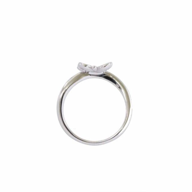 TASAKI(タサキ)のタサキ TASAKI  9号 リング ダイヤ 0.08ct クローバーモチーフ K18 WG ホワイトゴールド 750 指輪  田崎真珠 レディースのアクセサリー(リング(指輪))の商品写真