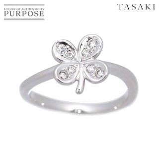タサキ(TASAKI)のタサキ TASAKI  9号 リング ダイヤ 0.08ct クローバーモチーフ K18 WG ホワイトゴールド 750 指輪  田崎真珠(リング(指輪))