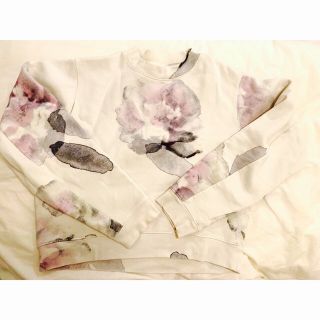 Acne○水彩スウェット　花柄　白