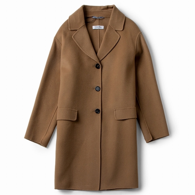 Max Mara(マックスマーラ)のS MAX MARA PRIAMO ピュア ダブルフェイス ステンカラーコート レディースのジャケット/アウター(ロングコート)の商品写真