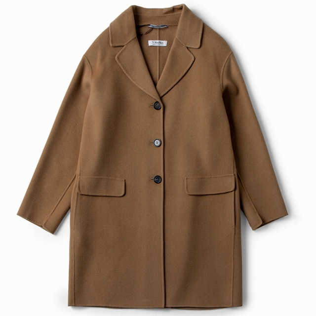 Max Mara(マックスマーラ)のS MAX MARA PRIAMO ピュア ダブルフェイス ステンカラーコート レディースのジャケット/アウター(ロングコート)の商品写真