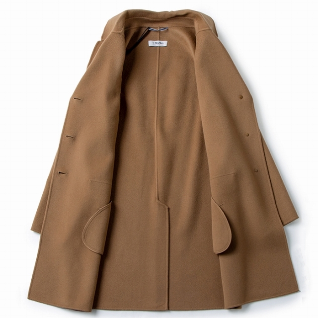 Max Mara(マックスマーラ)のS MAX MARA PRIAMO ピュア ダブルフェイス ステンカラーコート レディースのジャケット/アウター(ロングコート)の商品写真