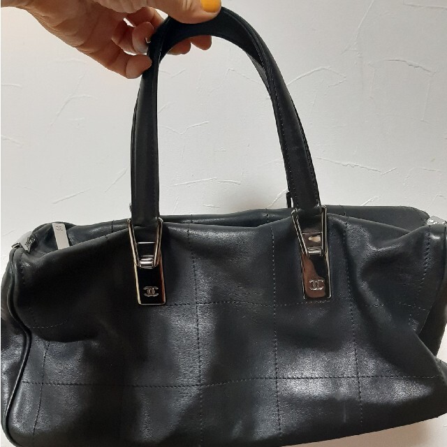 ギフト】 CHANEL CHANEL チョコバー シャネル ハンドバッグ ブラック