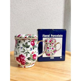 茶こし付きマグカップ Floral Porcelain(グラス/カップ)