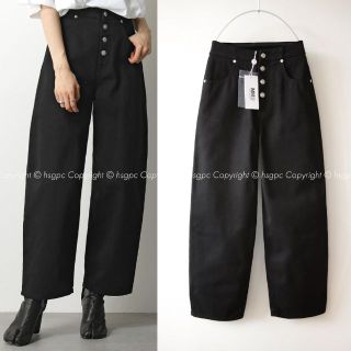 マルタンマルジェラ(Maison Martin Margiela)の【定価5万】MM6 コットンツイル ワイド パンツ ボトムス ハイライズ(デニム/ジーンズ)