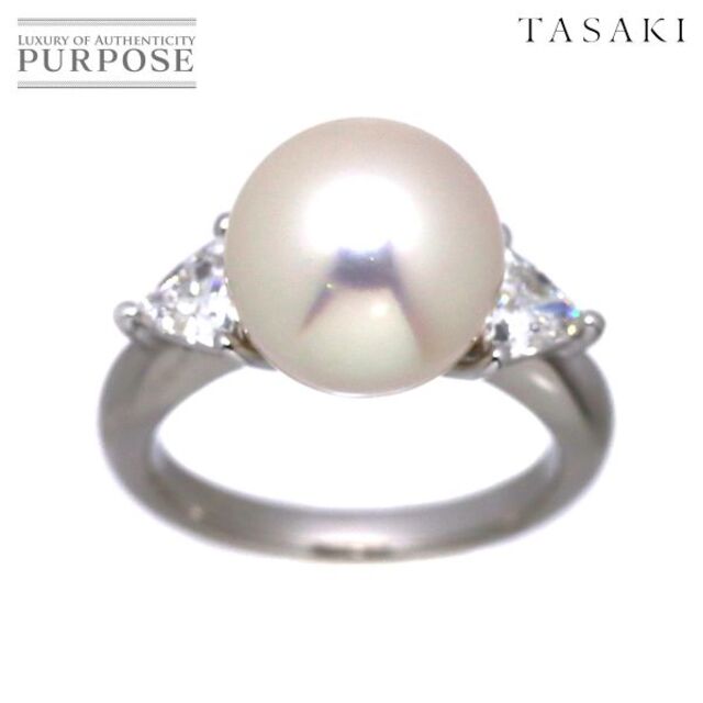 TASAKI - タサキ TASAKI 7号 リング 白蝶真珠 10.2mm ダイヤ 0.45ct Pt