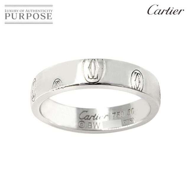 Cartier - カルティエ ロゴ リング #50 ハッピーバースデー K18 WG ホワイトゴールド 750 指輪 【証明書付き】
