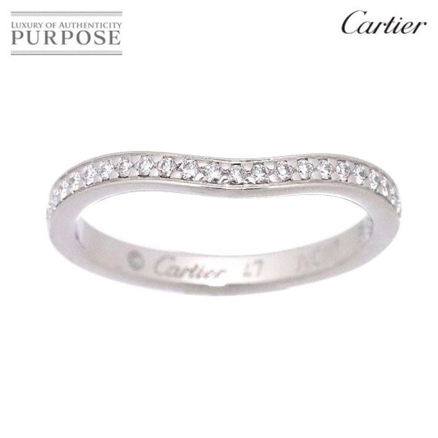 カルティエ Cartier バレリーナ #47 リング ハーフダイヤ Pt プラチナ 指輪