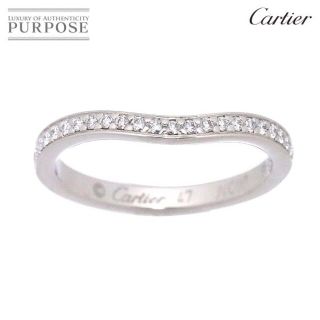 カルティエ(Cartier)のカルティエ Cartier バレリーナ #47 リング ハーフダイヤ Pt プラチナ 指輪(リング(指輪))