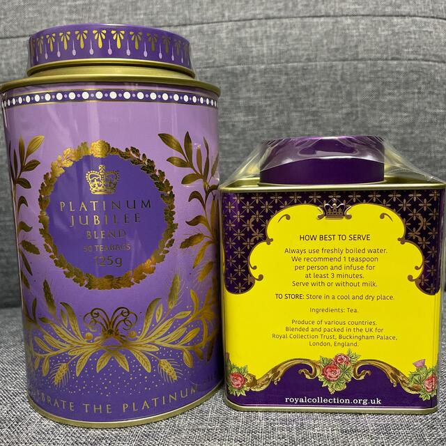 プラチナ・ジュビリー　紅茶缶　エリザベス女王即位７０年記念　バッキンガム宮殿