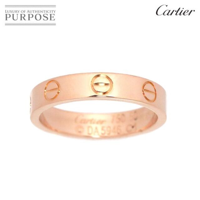 おすすめ Cartier 指輪 750 ピンクゴールド PG K18 リング #50