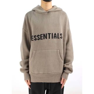 フィアオブゴッド(FEAR OF GOD)のESSENTIALS Knit Hoodie Taupe L 2020AW(パーカー)