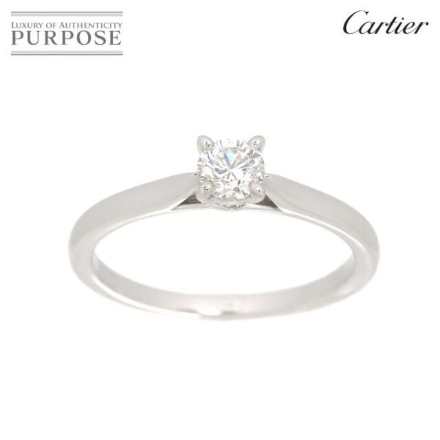 Cartier - カルティエ Cartier ソリテール ダイヤ 0.23ct E/VVS2 #48 リング Pt950 プラチナ 指輪【証明書・鑑定書付き】