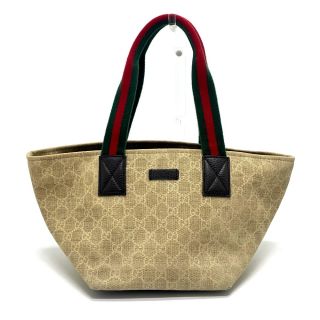 グッチ(Gucci)のグッチ GUCCI シェリーライン 374433 GG ランチトート トートバッグ GGキャンバス ベージュ(トートバッグ)