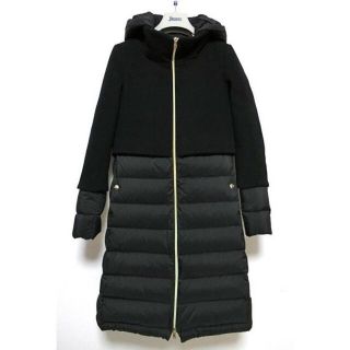 HERNO - HERNO カシミヤ100% 異素材コンビ ダウンコート 黒 42の通販