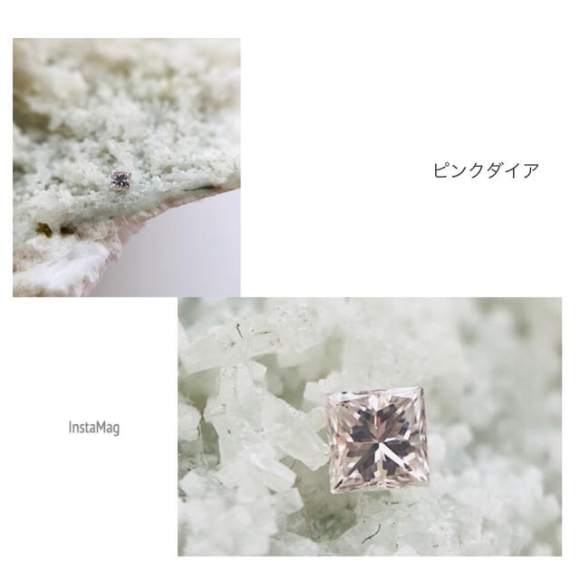 R1006-1)『プリンセスカット』天然ピンクダイヤモンド 0.059ct | www