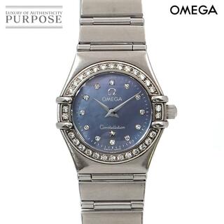 オメガ(OMEGA)のオメガ OMEGA コンステレーション ミニ 1466 86 ダイヤベゼル レディース 腕時計 12P ダイヤ ブルーシェル 文字盤 クォーツ 90168965(腕時計)