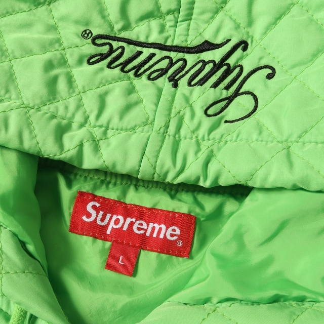 Supreme シュプリーム ジャケット Lamborghini ランボルギーニ ワッペン付き キルティング ワークジャケット Automobili Lamborghini Hooded Work Jacket 20SS ライム L アウター ブルゾン【メンズ】【美品】 2