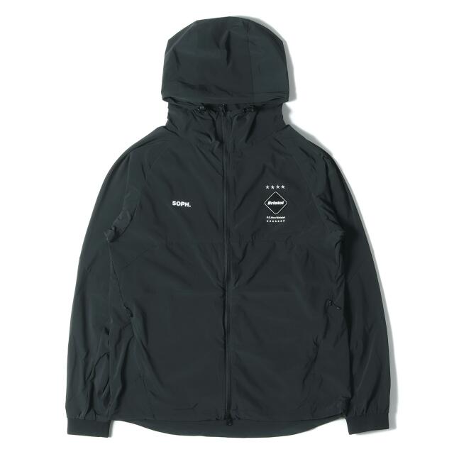 メンズF.C.Real Bristol エフシーレアルブリストル ジャケット ストレッチ ナイロン ベンチレーションジャケット フード パーカー 4WAY STRETCH VENTILATION ANTHEM JACKET 22SS  ブラック 黒 M アウター ブルゾン【メンズ】