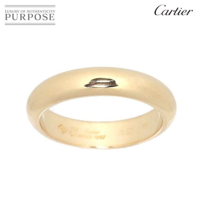 カルティエ Cartier アニバーサリー１Pダイヤリング 750YG #53 K18イエローゴールド ダイヤモンド ジュエリー