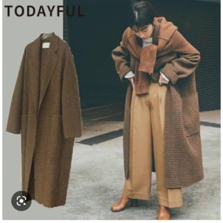 トゥデイフル(TODAYFUL)のTODAYFUL Over Check Coat (ロングコート)