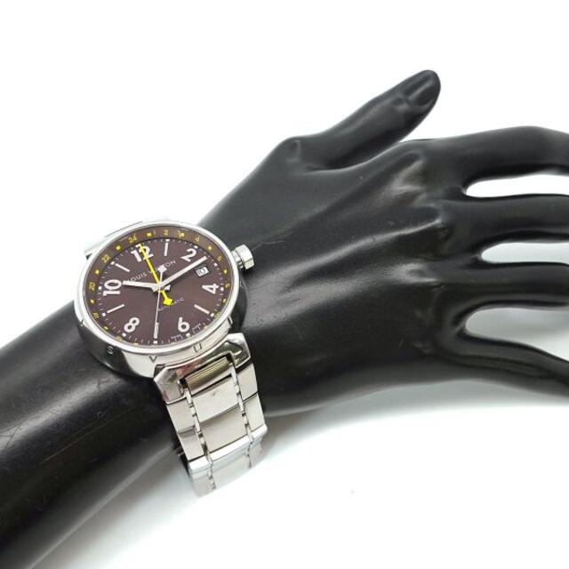LOUIS VUITTON メンズ腕時計 タンブールGMT デイト 自動巻き