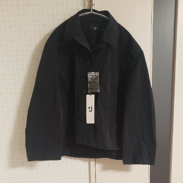 Jil Sander(ジルサンダー)のタグ付き ユニクロ×ジルサンダー シャツジャケット 黒 S レディースのジャケット/アウター(ダウンジャケット)の商品写真