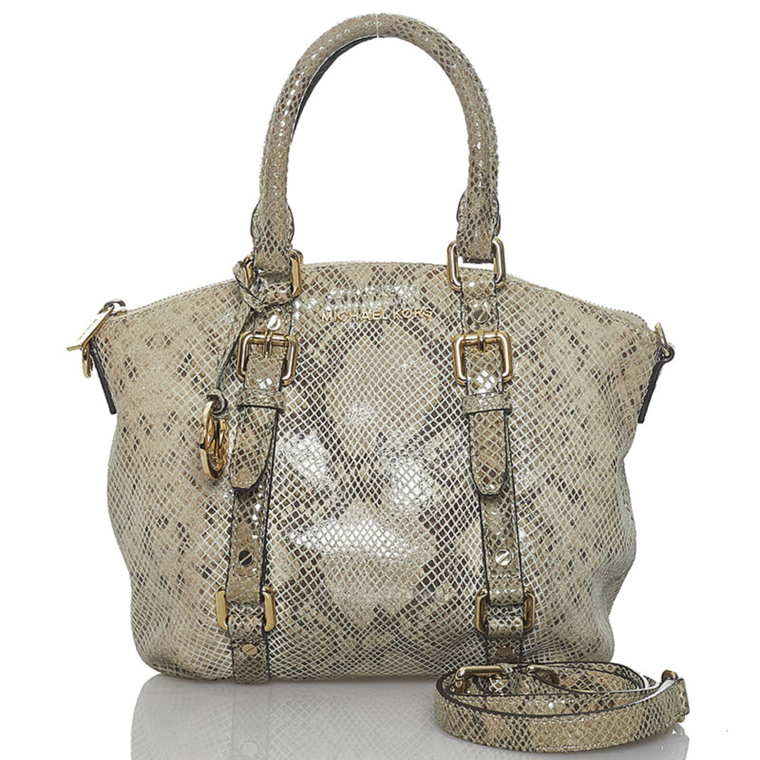 マイケルコース パイソン 蛇 ハンドバッグ ショルダーバッグ 2WAY レザー レディース Michael Kors 【219-74507】約11cmショルダー高さ