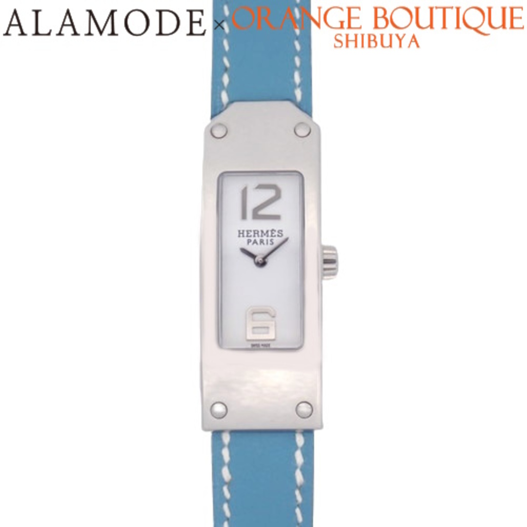 Hermes - エルメス ケリーⅡ・2 クオーツ 腕時計 新品仕上げ済 美品 レザー ホワイト KT1.210 レディース 40802032762【中古】【アラモード】