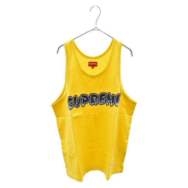 SUPREME シュプリーム 18SS Splatter Tank Top スプラッターロゴプリントタンクトップ イエロー