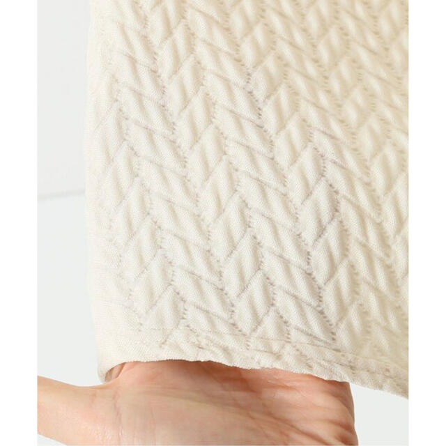 IENA(イエナ)のIENA キルティングジャガードスカート　ホワイト38サイズ レディースのスカート(ロングスカート)の商品写真