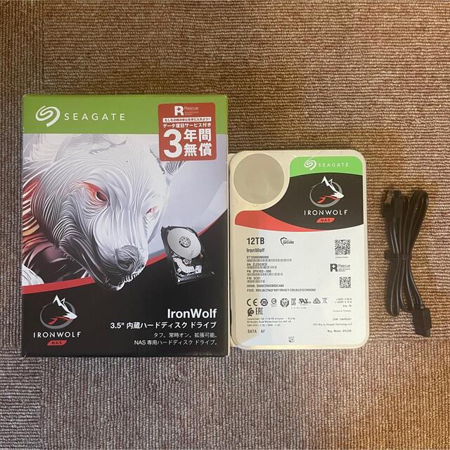 PC/タブレットSEAGATE IRONWOLF 3.5インチ HDD 12TB