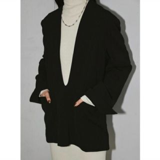 トゥデイフル(TODAYFUL)の【新品未使用】TODAYFUL Uneck Pullover Jacket 36(ノーカラージャケット)