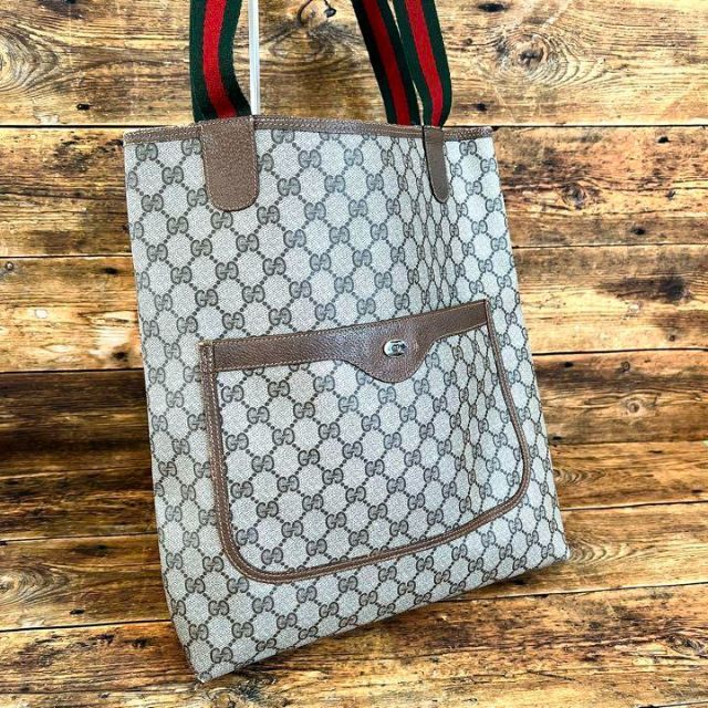 Gucci - GUCCI グッチ オールドグッチ トートバッグ ブラウン の+