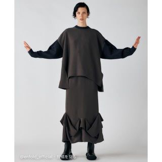 エンフォルド(ENFOLD)のENFOLD 今期完売　TACK DRAPE-HEME SKIRT(ロングスカート)