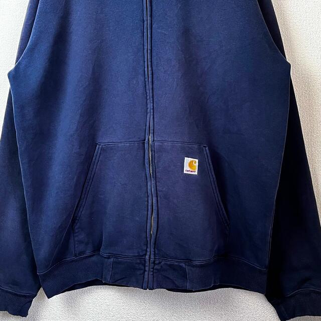 carhartt(カーハート)の90s USA古着　Carhartt フルジップパーカー　ワンポイントロゴ メンズのトップス(パーカー)の商品写真