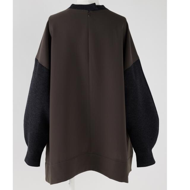 ENFOLD今期完売CURVE-HEM KNIT SLEEVE PULLOVER