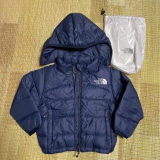 ザノースフェイス(THE NORTH FACE)のノースフェイス キッズ 90cm ネイビー フード着脱可能 収納袋付き(コート)