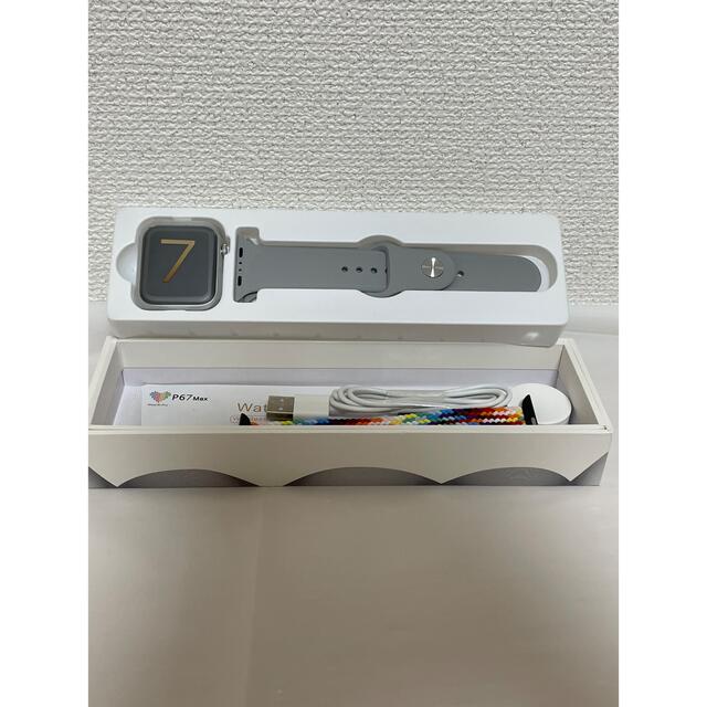 ✨海外でも人気✨ P67 Max Watch7 グレー　スマートウォッチ メンズの時計(腕時計(デジタル))の商品写真